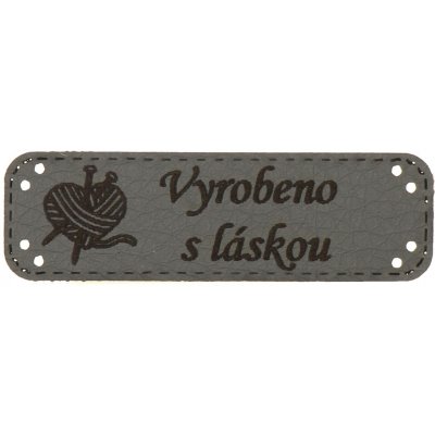 Naše galanterie Obdélník tmavě šedá koženka klubko – Sleviste.cz