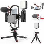 Pouzdro Profesionální Instagram Video Kit od Smallrig - set klec, madla, mikrofon, světlo a stativ pro mobil - na véšku i na šířku – Zboží Živě