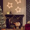 Vánoční osvětlení DKD HOME DECOR LED silueta vánoční hvězdy 48 LED teplá bílá 56 cm