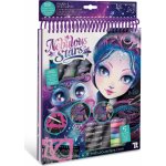 Nebulous Stars Kreativní návrhářský blok se šablonami nálepkami a pastelkami- Eclipsia fialová – Zboží Dáma