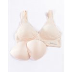 GINA dámské vycpávky do podprsenky bez kostice bezešvé jednobarevné Eco Bamboo 07099P béžová – Zboží Dáma
