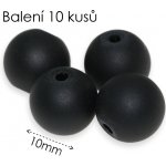 Černé kuličky, matné, 10mm (10ks) – Zboží Mobilmania