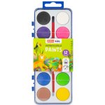 Easy Kids vodové barvy se štětcem 12 barev S48510 – Zboží Dáma
