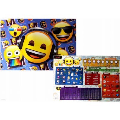 Podložka na stůl laminovaná emoji 55 x 38 cm oboustranná – Zboží Dáma