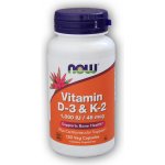 Now Vitamin D3 & K2 1000 IU 45 μg x 120 rostlinných kapslí – Hledejceny.cz