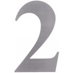 Číslo domovní 2, s 3M páskou, broušená nerez AISI304 – Zbozi.Blesk.cz