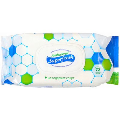 Superfresh vlhčené ubrousky antibakteriální 72 ks klip – Zboží Dáma