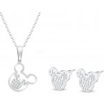 Biju set z chirurgické oceli Mickey Mouse řetízek náušnice se zirkony 112 – Zboží Dáma
