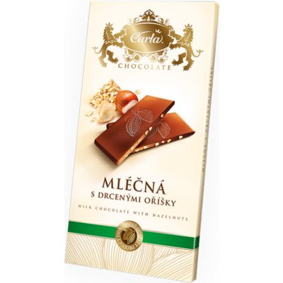Carla Mléčná čokoláda s drcenými oříšky 80 g – Hledejceny.cz