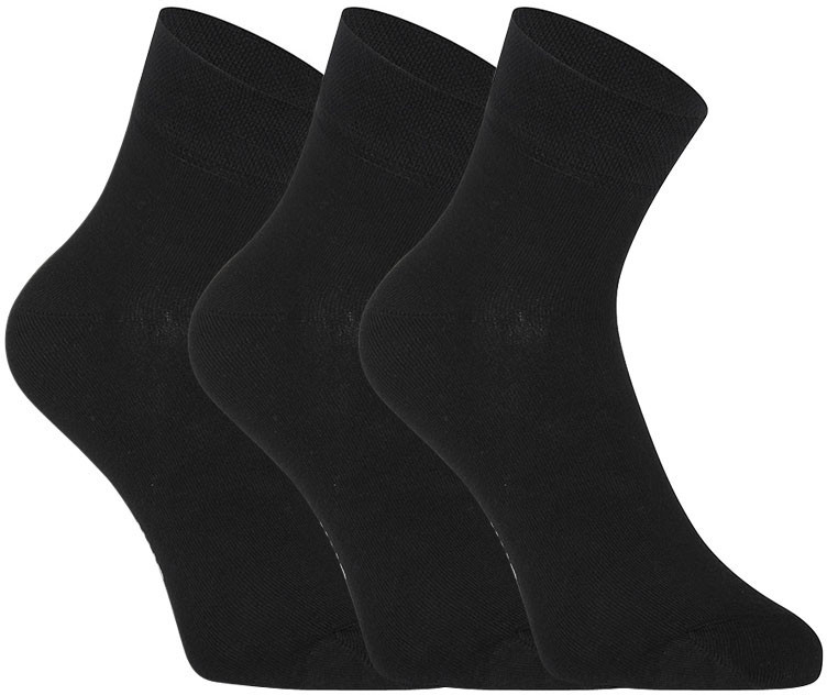 Styx 3PACK ponožky kotníkové bambusové 3HBK960 černé