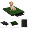 Autovýbava Shumee Toaleta pro psy 2 ks s nádobou a umělou trávou zelené 63 x 50 x 7 cm