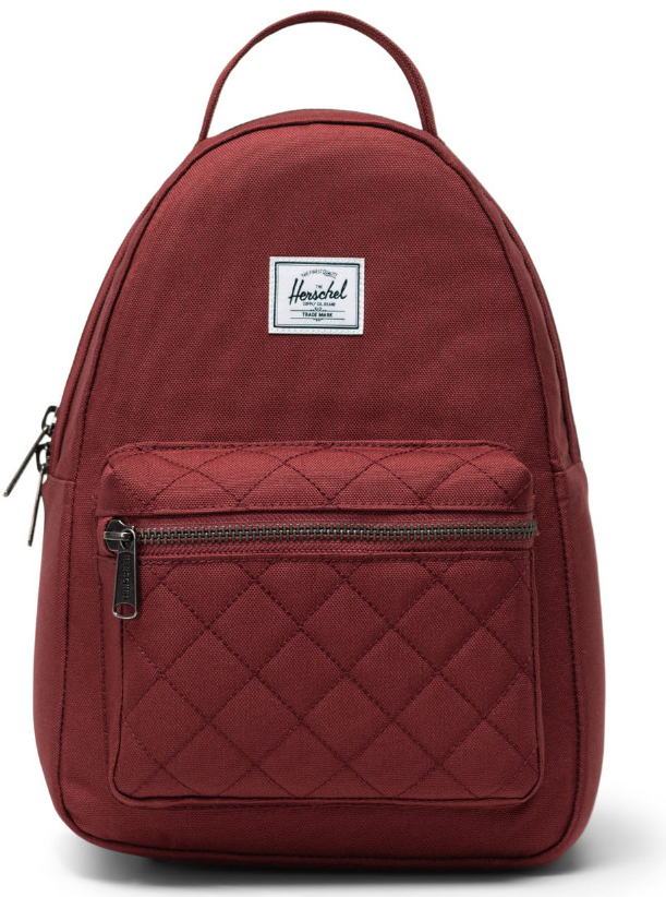 Herschel Nova Mini Oxblood Red Quilted 9 l