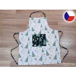 Povlečení Plus Kuchyňská zástěra na vaření Vánoční světlo bílozelené – Sleviste.cz