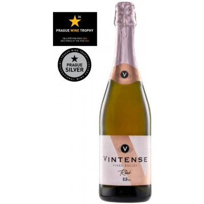 Vintense Víno šumiv. růž. Rosé nealko 0% 0,75 l (holá láhev) – Zboží Dáma