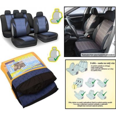 Autopotah Compass POLY modré AIRBAG sada 9ks – Zboží Mobilmania