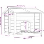 vidaXL Psí bouda šedá 96 x 87 x 80,5 cm – HobbyKompas.cz