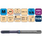 NÁSTROJE CZ Závitník strojní M5x0,8 ISO2 HSSCo5 TiCN DIN 371 B - 1660HQ - CZZ1660HQ-M5-ISO2 – Hledejceny.cz