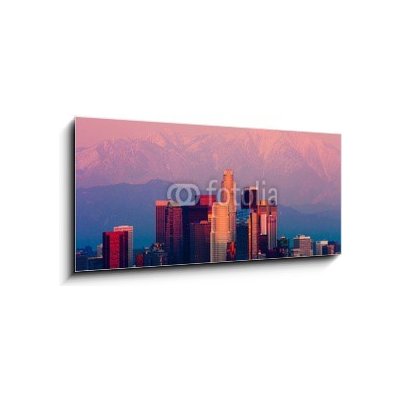 Obraz 1D panorama - 120 x 50 cm - Los Angeles at sunset Los Angeles při západu slunce – Zbozi.Blesk.cz