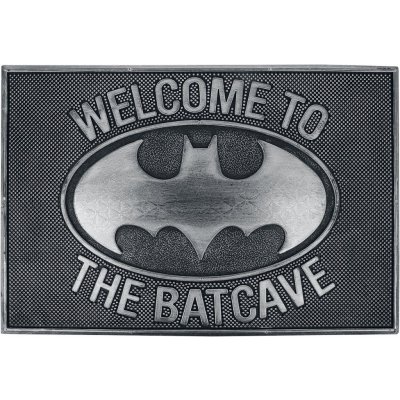 CurePink Gumová Batman Enter The Bacave (60 x 40 cm) šedá [GP85484] – Zboží Dáma