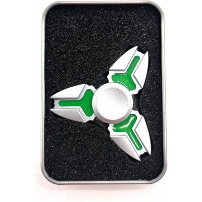 Fidget Spinner Silver Crab HQ zelený – Zboží Dáma