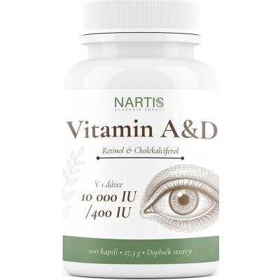Nartis Vitamin A + D3 10 000/400 IU 100 tablet – Hledejceny.cz