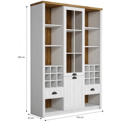 Vitrína Kondela W2D2S PROVANCE – Zboží Mobilmania