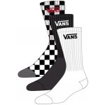 Vans ponožky CLASSIC CREW 3 Pack Blk/Check/Wht – Hledejceny.cz