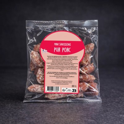 La boutique Des Saucissons mini křupky z čistého vepřového masa 100g – Sleviste.cz