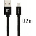 Swissten 71523101 USB 2.0, zástrčka A - zástrčka Lightning, opletený, 0,2m, černý – Zboží Živě