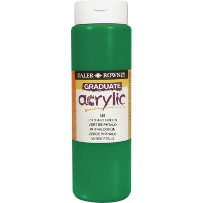 Daler Rowney Graduate akrylová barva phthalo green 500 ml 1 ks – Hledejceny.cz