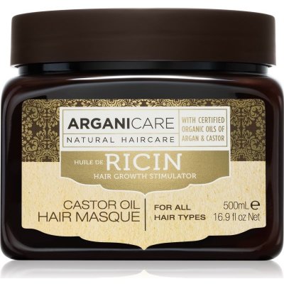 Arganicare Ricin Hair Growth Stimulator posilujicí maska pro slabé vlasy s tendencí vypadávat pro všechny typy vlasů 500 ml