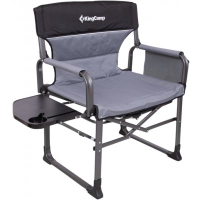 Kempingová skládací židle KING CAMP s opěrkami ASH C10 XXL černo-šedá – Hledejceny.cz