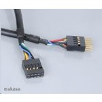 Akasa EXUSBI-40 USB 2.0, 2x 4pin USB MALE - 2x4pin USB FEMALE, 40cm – Zboží Živě