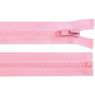 Kostěný zip šíře 5 mm délka 65 cm bundový, malé, 134 růžová dětská světlá