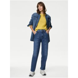 Marks & Spencer dámské kapsáčové straight fit džíny Tmavě modré
