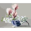 ZUTY Malování podle čísel ZÁTIŠÍ KVĚTY JABLONĚ A MAGNOLIE V PORCELÁNOVÉ MÍSE PIETER WAGEMANS Rozměr 40 x 50 cm Rámování vypnuté plátno na rám