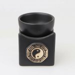 Ancient Wisdom aroma lampa černá čtvercová Jin Jang – Zboží Mobilmania