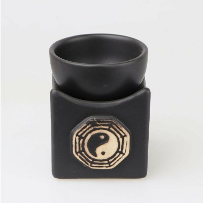 Ancient Wisdom aroma lampa černá čtvercová Jin Jang – Zboží Mobilmania
