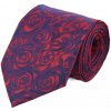 Kravata Modro červená kravata Růže
