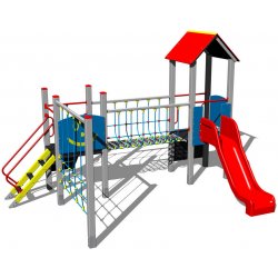 Playground System HŘIŠTĚ sestava se skluzavkou a šplháním 4U238D-15