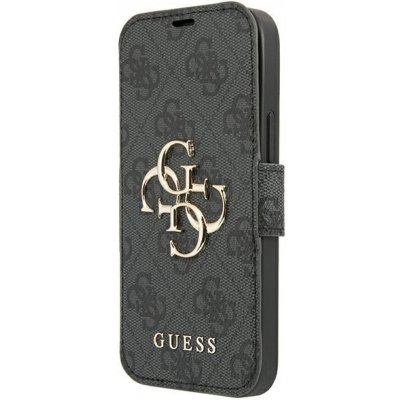 Pouzdro Guess iPhone 13 mini book 4G Big Metal Logo šedé