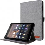 Protemio FABRIC Zaklápěcí obal pro Amazon Kindle Fire HD 10 / HD 10 2021 11. generace 38666 šedé – Zboží Mobilmania