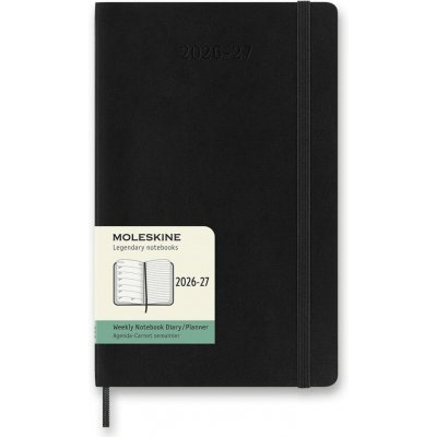 Moleskine A5 týdenní 2026-27 černý – Zboží Dáma