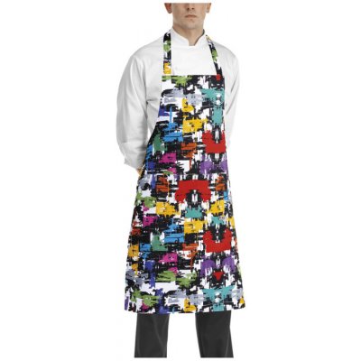 EGOchef Kuchařská zástěra ke krku s kapsou graphic E-6103144A – Hledejceny.cz