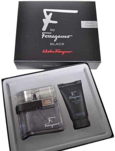 Salvatore Ferragamo F by Ferragamo Black EDT 100 ml + SG 75 ml