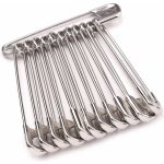 Storex Celokovové spínací špendlíky KOH-I-NOOR 60948/101, stříbrné, délka 40mm, 12 kusů – Hledejceny.cz