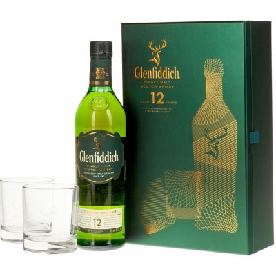 Glenfiddich 12y 40% 0,7 l (dárkové balení 2 sklenice) – Zboží Dáma Glenfiddich 12y 40% 0,7 l (dárkové balení 2 sklenice) – Zboží Dáma