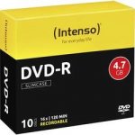 Intenso DVD-R 4,7GB 16x, slimbox, 10ks (4101652) – Sleviste.cz