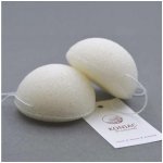 Konjac obličejová půlkulatá houbička bez příměsy bílá – Zboží Dáma