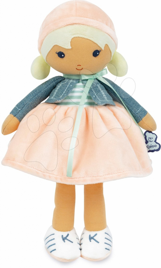 Kaloo pro miminka Chloe K Doll Tendresse 25 cm v riflovém kabátku z jemného textilu